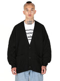 Ajo Clam Patterned Mohair Cardigan [BLACK]