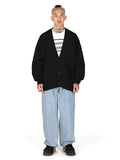 Ajo Clam Patterned Mohair Cardigan [BLACK]