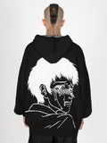 Ajo Crying Boy Cotton Knit Hoodie [BLACK]