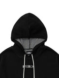 Ajo Crying Boy Cotton Knit Hoodie [BLACK]