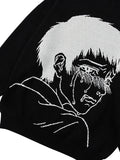 Ajo Crying Boy Cotton Knit Hoodie [BLACK]