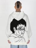Ajo Crying Boy Cotton Knit Hoodie [IVORY]