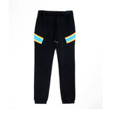 Facetasm Ribbed Pants Black & Blue