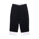 Facetasm Baggy Turn-up Pants Black