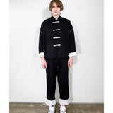 Facetasm Baggy Turn-up Pants Black