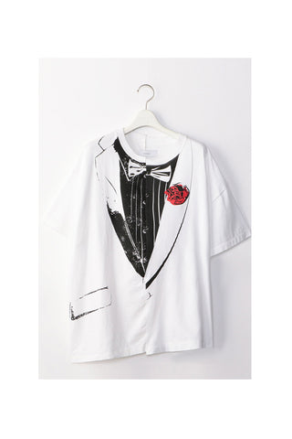 Facetasm Tux Print T-shirt White