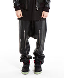 Hupot Zipper Drop Crotch Pants