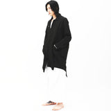Ilmol Asymmetric Long Shirt Jacket Black
