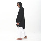 Ilmol Asymmetric Long Shirt Jacket Black