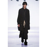 Ilmol Asymmetric Long Shirt Jacket Black