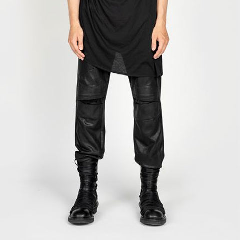 Julius Waxed Pants Black