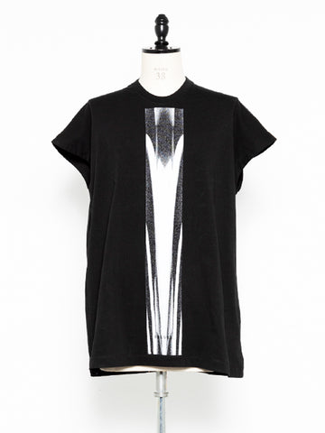 Julius Erebus Black Printed French Sleeve T-shirt