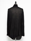 Julius Erebus Black Silk Roll Neck LS T-shirt