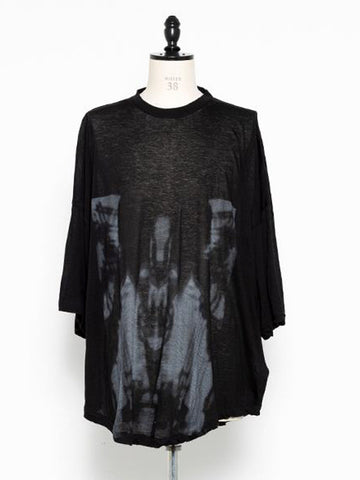 Julius Erebus Black Silk Oversize T-shirt