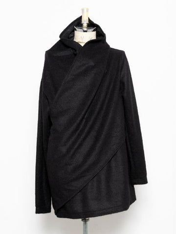 Julius Erebus Black Drape LS Knit