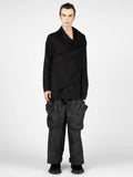 Julius Erebus Black Drape LS Knit