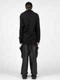 Julius Erebus Black Drape LS Knit