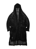 Julius Gallu Mesh Hood Robe