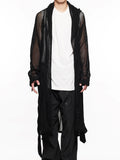 Julius Gallu Mesh Hood Robe