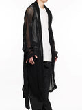 Julius Gallu Mesh Hood Robe