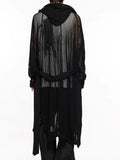 Julius Gallu Mesh Hood Robe