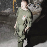 Komakino Green Loose T-shirt with Pocket