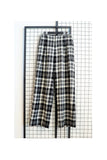 Munn White Tartan Check Wide Trouser