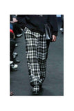 Munn White Tartan Check Wide Trouser