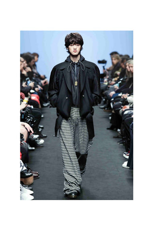 Munn Black Raw Arm Hole Belted Jacket