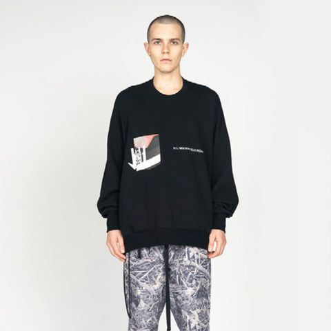 NILøS Oversized Graphic Sweatshirt Black