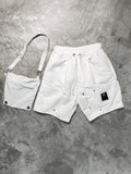 Nilos White Shorts with Detachable Sling Bag