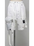 Nilos White Shorts with Detachable Sling Bag