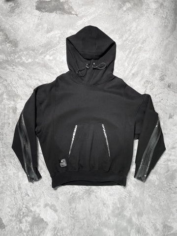 Nilos Black Zipper Hoodie