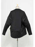 Nilos Oversized Zipper Long Sleeve Sweater