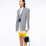 Seokwoon Yoon Black Croc Mini Square Pocket Bag