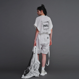 Nilos White Shorts with Detachable Sling Bag