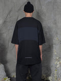 TBN Black Mixed Materials Oversized Tee