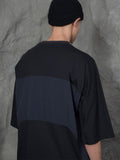 TBN Black Mixed Materials Oversized Tee