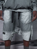 TBN Mixed Fabrics Shorts With Side Zipper