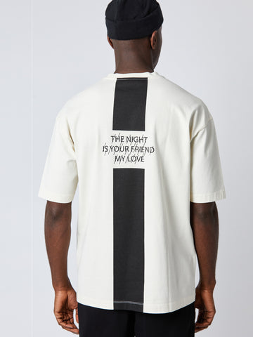 Thom Krom The Night Slogan T-shirt Bone