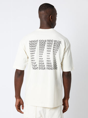 The Night Repeated Slogan t-shirt