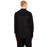 Thom Krom Raw Cut Hem Stand Up Collar Shirt