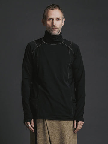 TVA Stretch Nylon Turtleneck Long Sleeve T-shirt