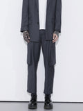 Unnorm Stripe Wool Trousers