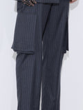 Unnorm Stripe Wool Trousers