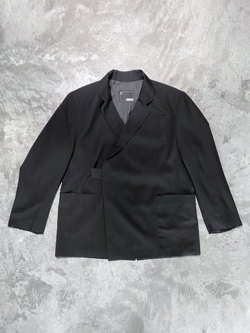 Unnorm Raw Edge Double Wool Blazer