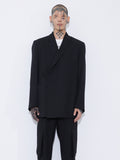 Unnorm Raw Edge Double Wool Blazer