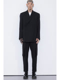 Unnorm Raw Edge Double Wool Blazer