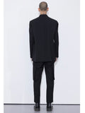 Unnorm Raw Edge Double Wool Blazer
