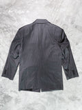 Unnorm Raw Edge Stripe Wool Blazer